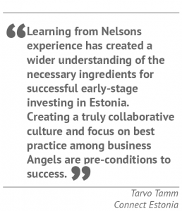 nelson gray experience Estonia international business angel best practice